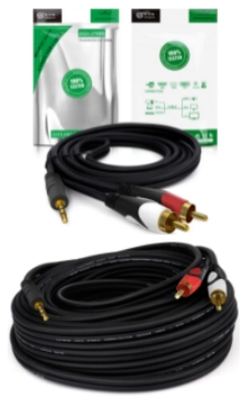 كابل 3.5 مم إلى RCA مزدوج - 10 أمتار